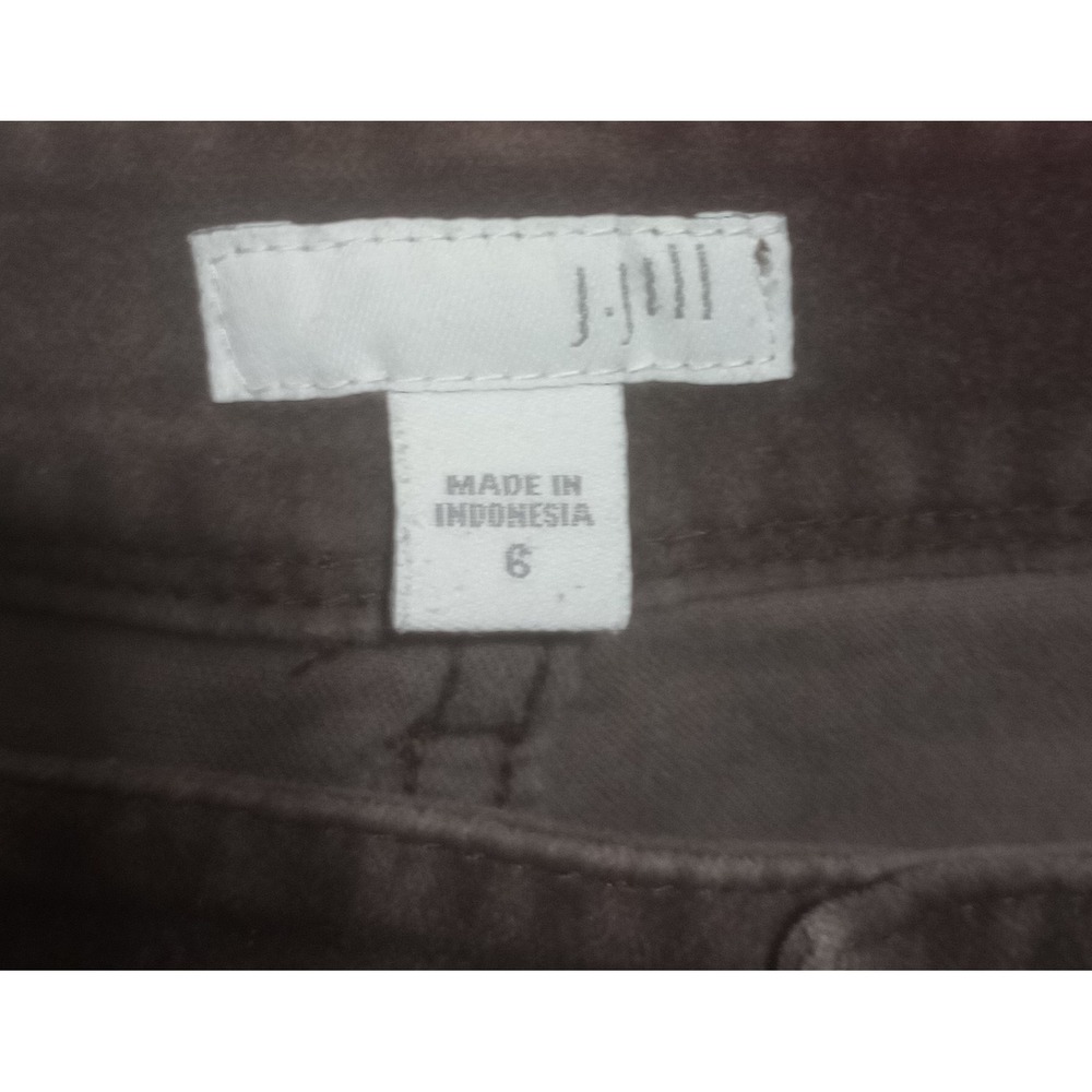 J. Jill Womens Brown Velvet Straight Leg Pants Size 6 Stretch Cotton Blend - Picture 3 of 5